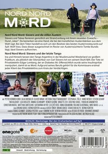 "NORD NORD MORD" oben. Zwei Texte: Erster über Austern, zweiter über Tango. Zwei Bilder: Paar mit Hund, Tanzszene. FSK 12.