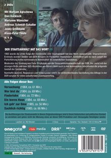 "2 DVDs" steht oben; darunter Schauspielernamen. Eine Serie aus der DDR, "Der Staatsanwalt hat das Wort 09". Links Text, rechts ein Bild von zwei Personen in einem Auto.