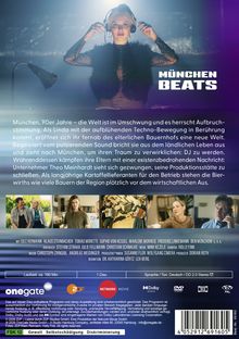 "München Beats" in weißen Buchstaben. Beschreibung des Films: 90er Jahre, Techno, DJ, München, familiäre und wirtschaftliche Konflikte.