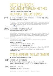 Otto Klemperer's Long Journey Through His Times &amp; Klemperer - The Last Concert (Dokumentationen), 2 DVDs und 2 CDs