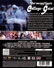 "Der ausgeflippte College-Geist". Ein junger Mann wird unsichtbar und spielt Streiche an einem College. Cover einer DVD.