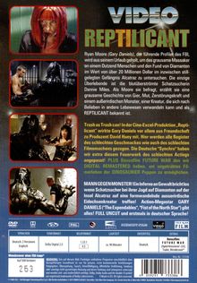 Titel: VIDEO REPTILICANT. FBI-Profiler Ryan Moore ermittelt in Alcatraz gegen ein außerirdisches Monster. Trash-Film mit Gary Daniels.