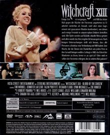 „Witchcraft XIII“, Text beschreibt Handlung um Anwalt Will, dunkle Mächte, Morde. Frau mit magischen Händen zu sehen.