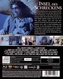 Titel: Insel des Schreckens. Ein Filmproduktionsteam reist mit der Rocksängerin Betty Jean auf eine Insel vor Kalifornien.