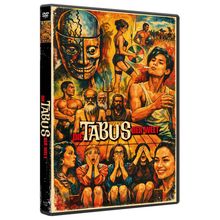 „Die Tabus der Welt“ steht im Mittelpunkt. Eine bunte Illustration mit verschiedenen Figuren und Szenen.