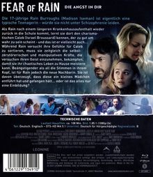 Fear of Rain (Blu-ray), Blu-ray Disc