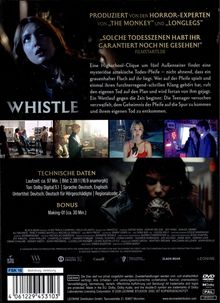 Oben: "PRODUZIERT VON DEN HORROR-EXPERTEN", "Solche Todesszenen", "WHISTLE". Bild zeigt Szenen und Menschen.