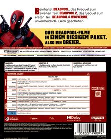 Deadpool 3-Movie-Collection (Ultra HD Blu-ray), 3 Ultra HD Blu-rays