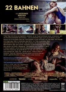 "22 BAHNEN«, »Ein modernes Märchen über das Erwachsenwerden«, Text beschreibt Tildas durchgetaktetes Leben."