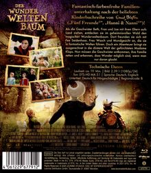 Texte: "DER WUNDER WELTEN BAUM", techn. Daten: 111 Min., 1080p/24, DTS-HD MA 5.1, Deutsch, Englisch. Bild: magische Szene im Wald.