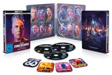 Limited Edition Steelbook "Star Trek: Strange New Worlds, Staffel Drei", 4K Ultra HD, FSK 16, Porträt eines Mannes.