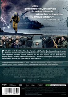 „Ein postapokalyptisches Roadmovie mit atemberaubenden Schauplätzen.“ Eine Person in Schutzanzug, zerstörtes Schiff.