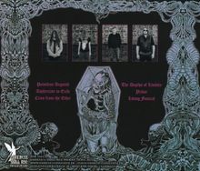 Pointless Anguish, Asphyxiate in Exile, Cries from the Ether; The Depths of Lividity, Yiskor, Living Funeral. Skelett-Illustration.