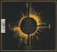 HIMSA, KALIKA'S TONGUE, AMBROSIA, SOLIS CURRUS, ASCENSION, WIDE OPEN EYE, HELIOS. Grafik: goldene Aurastrahlen.