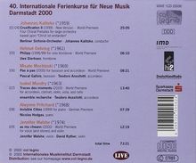 Internationale Ferienkurse für Neue Musik Darmstadt 2000, CD