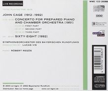 John Cage (1912-1992): Konzert für präpariertes Klavier &amp; Kammerorchester, CD