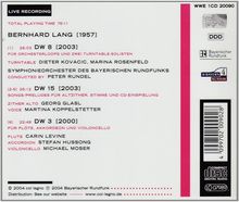 Bernhard Lang (geb. 1957): DW 8 für Orchester &amp; Turntable, CD