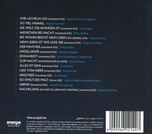 Trackliste eines Musik-Albums mit Titeln und Künstlern, darunter "WIR LÄCHELN LEIS" und "SO VIEL HIMMEL". Dunkler Hintergrund.
