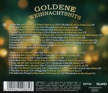 "Goldene Weihnachtshits" enthält 40 Lieder auf 2 CDs mit verschiedenen Künstlern und Titeltexten über Weihnachten.