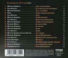 "Schönherz & Fleer Feat." mit Titelliste: 1. Liebe, ich bin trunken (4:15); 2. Es ist noch Tag (3:13); bis 19. Epilog (Instrumental) (2:02).