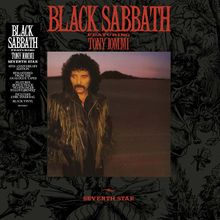 "Black Sabbath featuring Tony Iommi. Seventh Star. 40th Anniversary Edition. Remastered. Schwarzer Hintergrund mit kunstvollen Mustern."