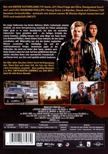Text über einen Actionthriller mit Kiefer Sutherland und Lou Diamond Phillips, enthält DVD-Informationen und Filmbeschreibung.