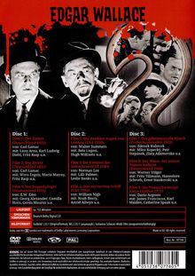 Edgar Wallace - Gigantenbox (9 Filme auf 3 DVDs), 3 DVDs