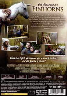 Das Geheimnis des Einhorns. Warmherziges Abenteuer für kleine Filmfans und die ganze Familie. Ein Mädchen mit einem Einhorn.