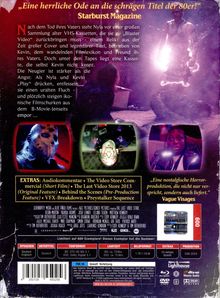 „Eine herrliche Ode an die schrägen Titel der 80er!“ Starburst Magazine. Extras beinhalten Kommentare und Szenen. oben: Person mit Rauch, unten: zwei Horrorfiguren, links und rechts filmstills.