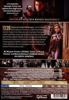 "Ein packender Spionage-Thriller", "Basierend auf einer wahren Begebenheit", „1939: Beginn des Zweiten Weltkrieges“.