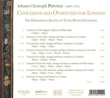 Johann Christoph Pepusch (1667-1752): Concertos and Overtures for London, CD