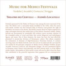 Musik für Medici-Festivals: Verdelot, Arcadelt, Corteccia, Striggio. Theatro dei Cervelli — Andrés Locatelli.
