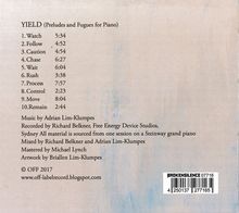 Adrian Lim-Klumpes: Yield (Preludes And Fugues For Piano), CD