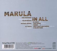 Marula: In All (Live), CD