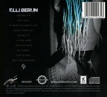 "Elli Berlin" mit Songtiteln und Logos. Darunter ein Foto eines Rückens in schwarzem Outfit mit langen, blau-weißen Haaren.