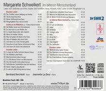 Margarete Schweikert (1887-1957): Im bitteren Menschenland (Liederzyklus), CD