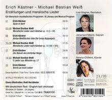 Erich Kästner, Michael Bastian Weiß. Erzählerische und moralische Lieder. Mit Fotos von drei Frauen auf der rechten Seite.