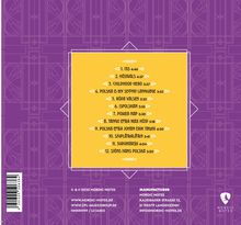 Logo des Labels "Nordic Notes" und ein Barock-Muster auf lila Hintergrund mit gelber Titelliste.