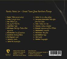 "Nordic Notes 200 - Great Tunes from Northern Europe" mit 21 Titeln und Künstlernamen. Unten links ein nordisches Logo.