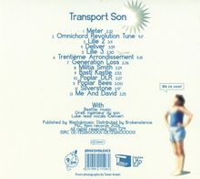 "Transport Son: 1. Meter 2:32, 2. Omnichord Revolution Tune 1:17, 3. Lille 2 3:11. Illustration eines Kindes mit Sprechblase."