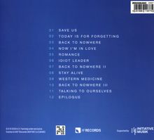 Trackliste mit Titeln: "SAVE US", "BACK TO NOWHERE". Blau mit Logos von PROPER OCTOPUS, KF RECORDS, INITIATIVE MUSIK.