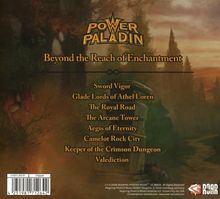 "Power Paladin", "Beyond the Reach of Enchantment", Songtitel, Wald und Drachenillustration, ROAR-Records-Logo unten rechts.