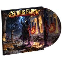 Auf einer Illustration steht ein magisch wirkender Mann in Ruinen. Text: "SERIOUS BLACK" und "Keeper of the Light".