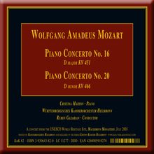 Wolfgang Amadeus Mozart (1756-1791): Klavierkonzerte Nr.16 &amp; 20, CD