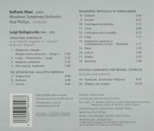 Luigi Dallapiccola (1904-1975): Piccolo Concerto per Muriel Couvreux für Klavier &amp; Orchester, CD