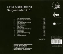 Sofia Gubaidulina (geb. 1931): Galgenlieder a 5, CD
