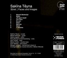 Titelliste von Sakîna Têyna: 1. Neyarê Bedewiyê, 2. Biyan, 3. Jin jiyan Azadî, 4. Car Cara, 5. Ez son. Logo: Dreyer Gaido.