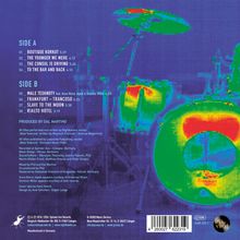 Texte:  
SIDE A  
01. BOUTIQUE KORKUT 5:39  
02. THE YOUNGER WE WERE 4:12  
03. THE CONSUL IS DRIVING 5:45  
04. TO THE BAR AND BACK 4:10  
SIDE B  
05. MALE TESKNOTY 4:25  
06. FRANKFURT - TRANCOSO 6:24  
07. SLAVE TO THE MOON 5:38  
08. RIALTO HOTEL 5:19  
Hintergrund: Buntes Thermobild eines Schlagzeugs.