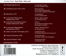 Cornelius Hirsch (geb. 1954): Kammermusik "Neue Pfade - Altes Land", CD