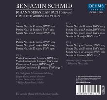 Johann Sebastian Bach (1685-1750): Sonaten für Violine &amp; Cembalo BWV 1014-1019,1021,1023, 5 CDs